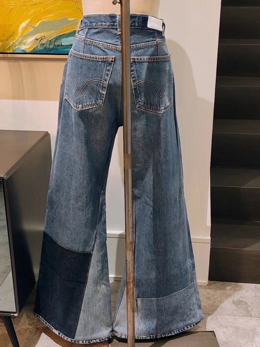 Re/Done Levi Mega Wide Bell Bottoms Sz 28 - Picture 3 of 4